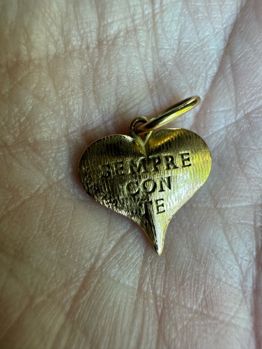 Erica Molinari Gold, Blue, Enamel and Diamond Heart Charm - Picture 5 of 6